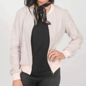 Agnes & Dora Bomber Jacket in Blush